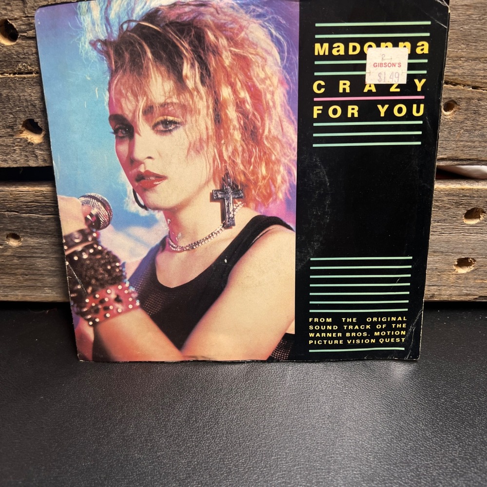Madonna Crazy For You 7" Vinyl Single 1985 Vision Quest Soundtrack Berlin B-Side